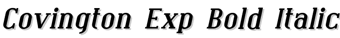 Covington Exp Bold Italic font